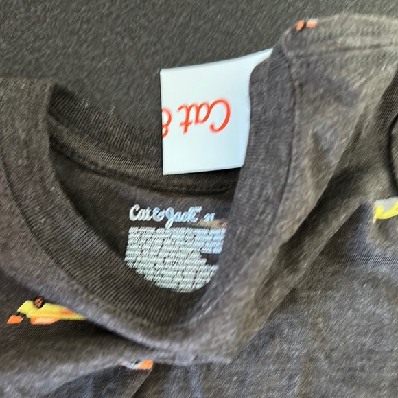 Cat & Jack Black Long Sleeve Tee with Vibrant car Pattern - Picture 2 of 2